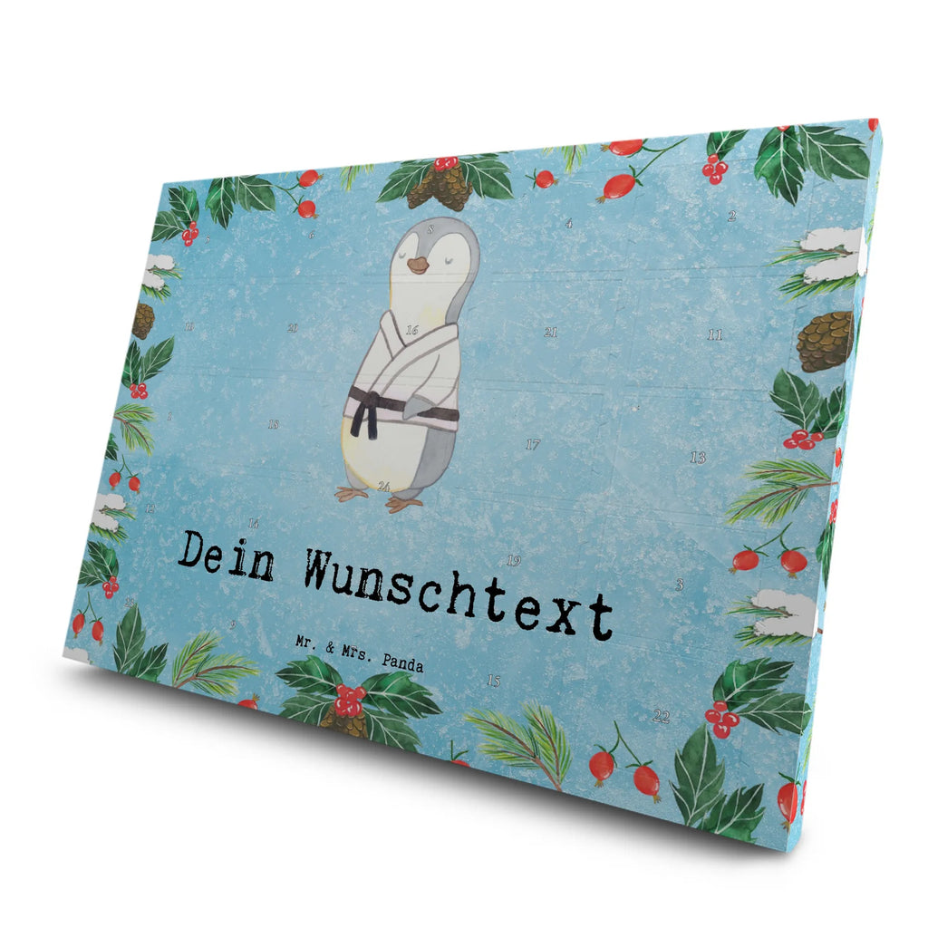  penguin karate Personalisierter Tee Adventskalender, Geschenk, Schenken, Sport, Sportart, Hobby, Danke, Dankeschön, Auszeichnung, Gewinn, Sportler, Selbstverteidigung, Karate Verein, Kampfsportart, Kampfkunst, Karate