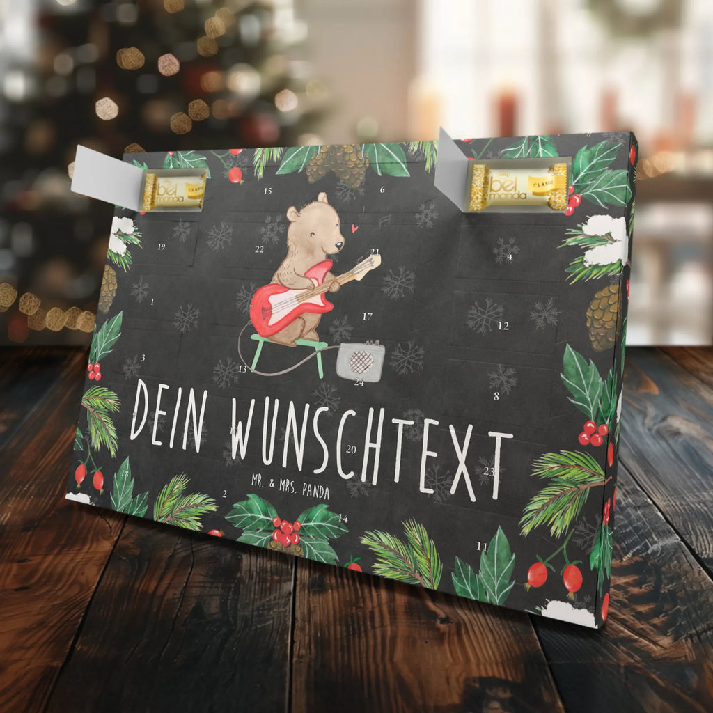 Personalisierter Marzipan Adventskalender Bär E-Gitarre Personalisierter Marzipan Adventskalender, Instrumente, Geschenke Musiker, Musikliebhaber, Band, Solo, E-Gitarre, Verstärker, Gitarre, Bär