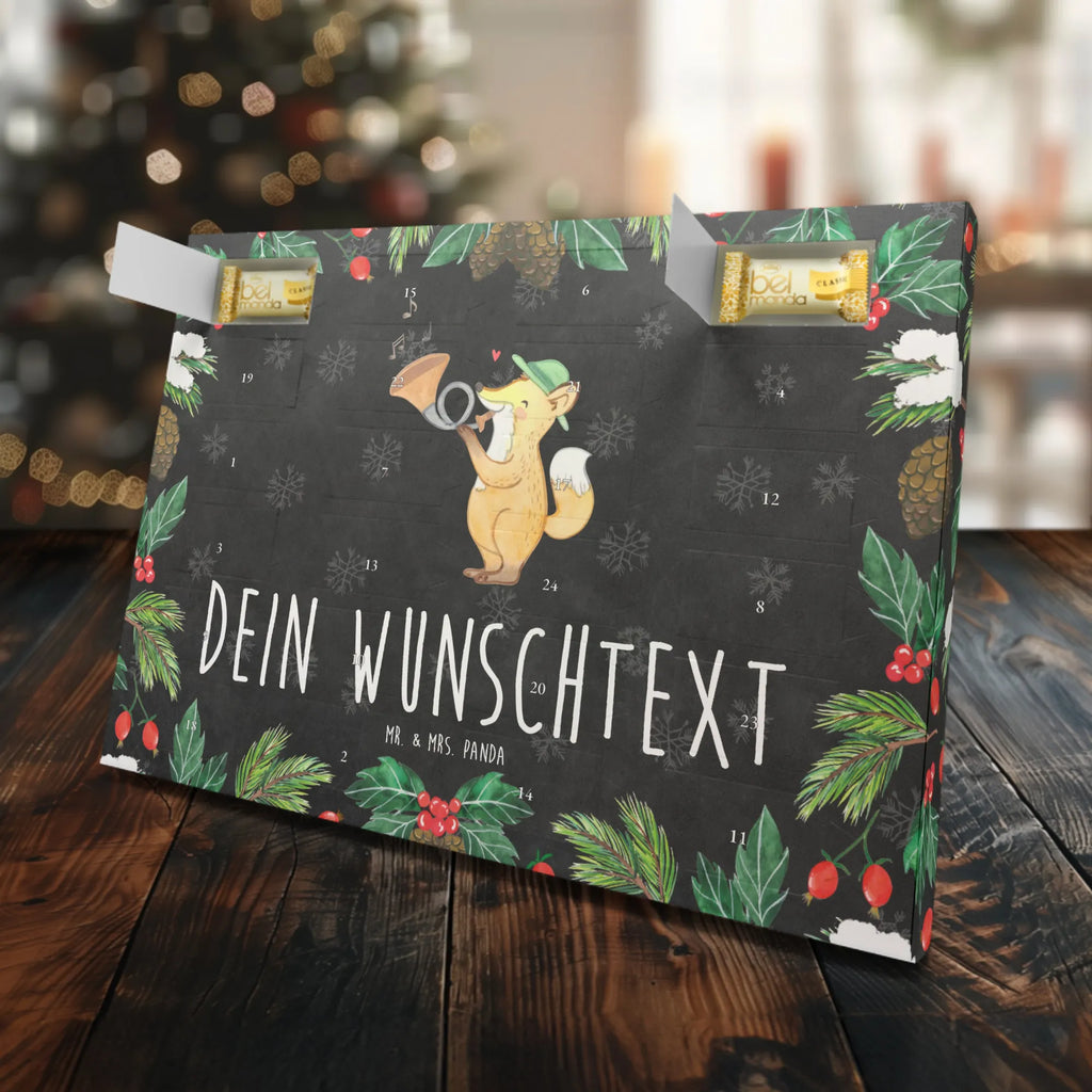 Personalisierter Marzipan Adventskalender Fuchs Jagdhorn Personalisierter Marzipan Adventskalender, Instrumente, Geschenke Musiker, Musikliebhaber, Horn, Jagd, Blasinstrument, Blechblasinstrument, Fuchs, Jagdhorn