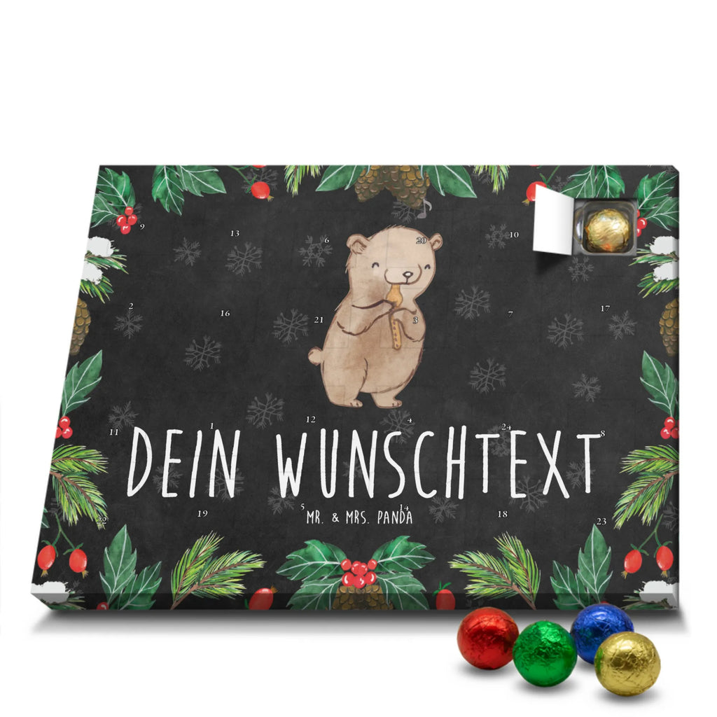 Personalisierter Schoko Adventskalender Bär Blockflöte Personalisierter Adventskalender, Adventskalender mit Namen, Geschenke Musiker, Musikliebhaber, Instrumente, Blasinstrument, Ensemble, Blockflöte, Früherziehung, Bär, Flöte