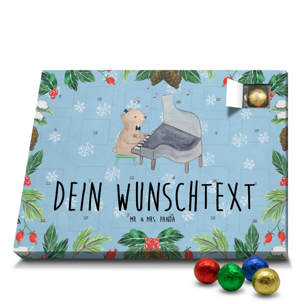 Adventskalender mit Namen Bär Klavier Adventskalender mit Namen, Personalisierter Adventskalender, Musikliebhaber, Instrumente, Geschenke Musiker, Konzert, Bär, Flügel, Pianist, Klassik, Klavier