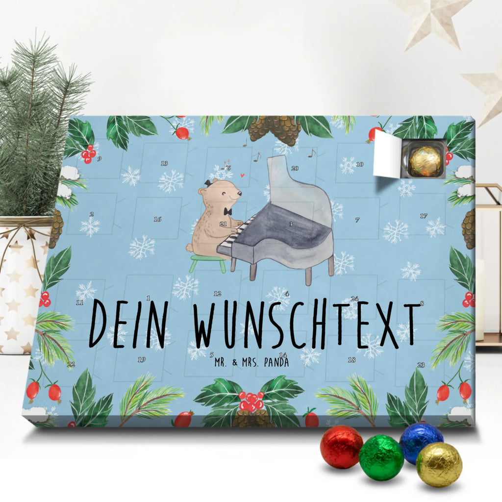 Adventskalender mit Namen Bär Klavier Adventskalender mit Namen, Personalisierter Adventskalender, Musikliebhaber, Instrumente, Geschenke Musiker, Konzert, Bär, Flügel, Pianist, Klassik, Klavier