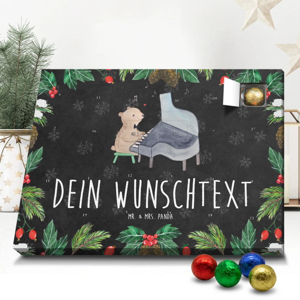 Adventskalender mit Namen Bär Klavier Adventskalender mit Namen, Personalisierter Adventskalender, Musikliebhaber, Instrumente, Geschenke Musiker, Konzert, Bär, Flügel, Pianist, Klassik, Klavier