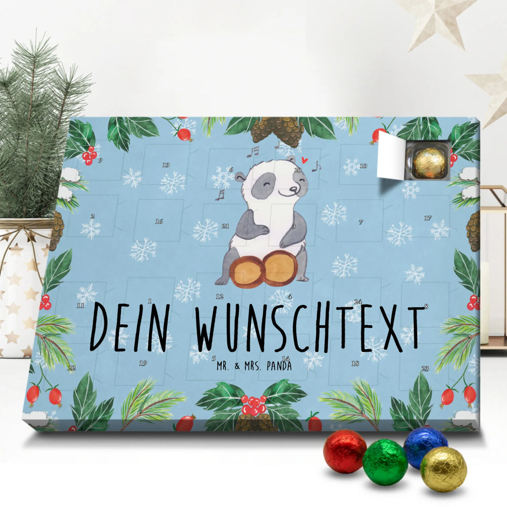 Adventskalender mit Namen Panda Bongos Adventskalender mit Namen, Personalisierter Adventskalender, Musikliebhaber, Geschenke Musiker, Instrumente, Kuba, Panda, Trommel, Bongo, Rhythmus