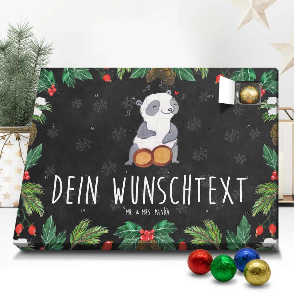 Adventskalender mit Namen Panda Bongos Adventskalender mit Namen, Personalisierter Adventskalender, Musikliebhaber, Geschenke Musiker, Instrumente, Kuba, Panda, Trommel, Bongo, Rhythmus