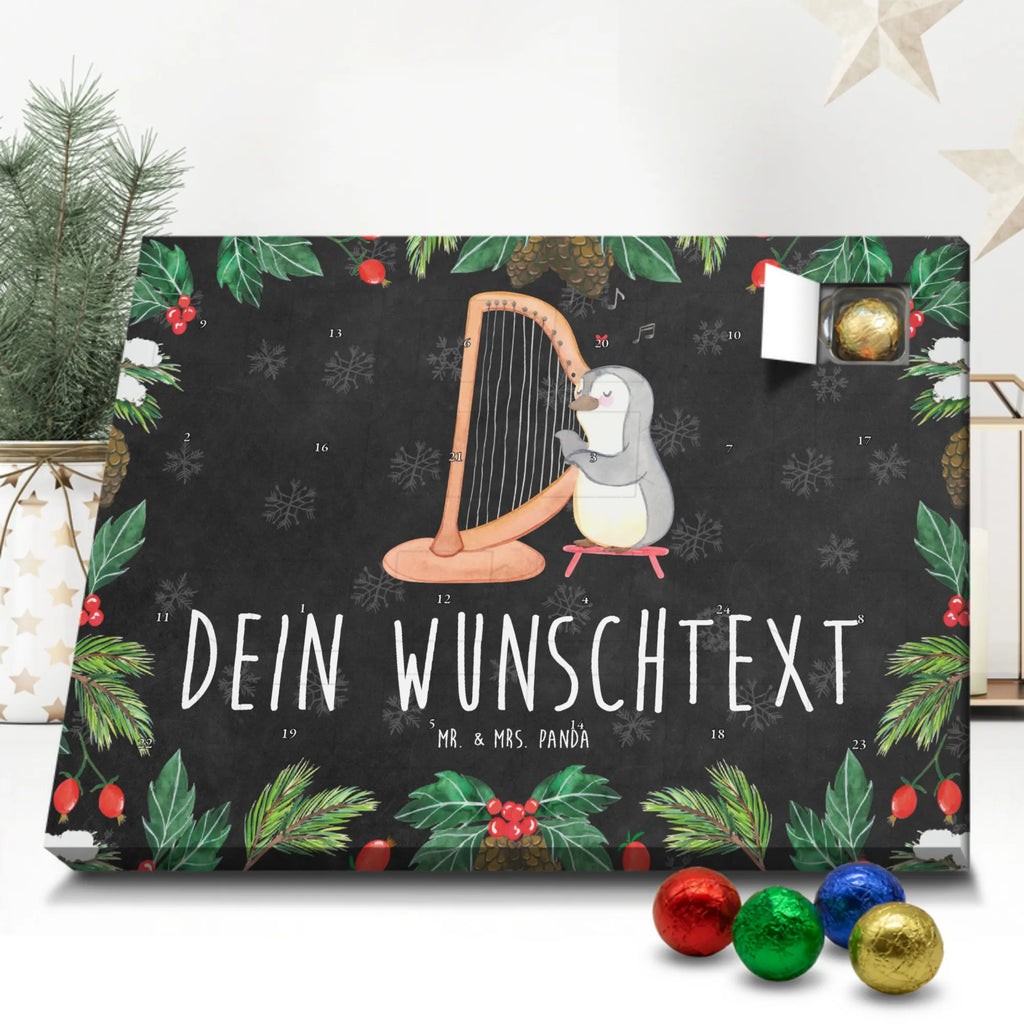 Adventskalender mit Namen Pinguin Harfe Personalisierter Adventskalender, Adventskalender mit Namen, Instrumente, Geschenke Musiker, Musikliebhaber, Konzertharfe, Hochzeit, Saiteninstrument, Harfe, Klassik, Pinguin, Zupfinstrument