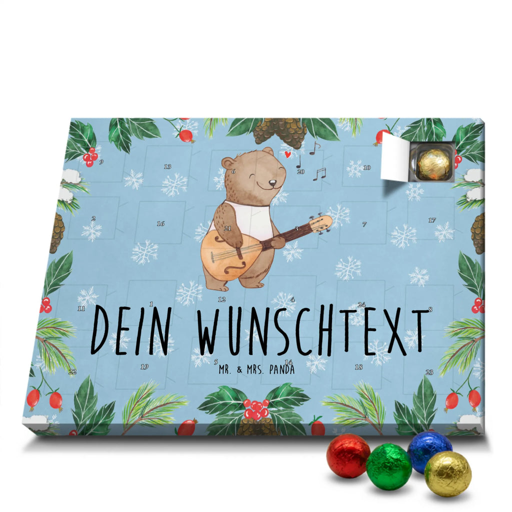Adventskalender mit Namen Bär Mandoline Personalisierter Adventskalender, Adventskalender mit Namen, Musikliebhaber, Instrumente, Geschenke Musiker, Saiteninstrument, Bär, Zupfinstrument, Barock, Mandoline, Klassik