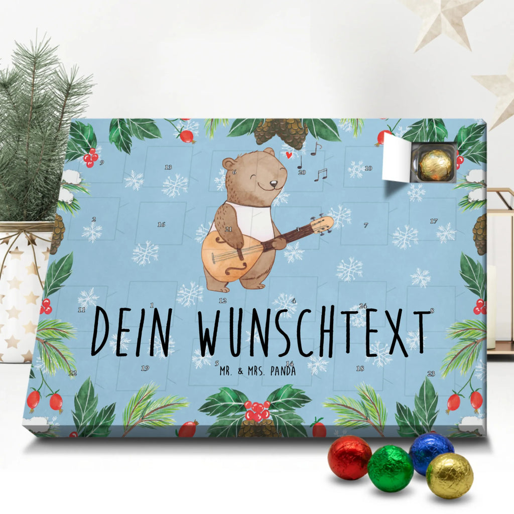 Adventskalender mit Namen Bär Mandoline Personalisierter Adventskalender, Adventskalender mit Namen, Musikliebhaber, Instrumente, Geschenke Musiker, Saiteninstrument, Bär, Zupfinstrument, Barock, Mandoline, Klassik