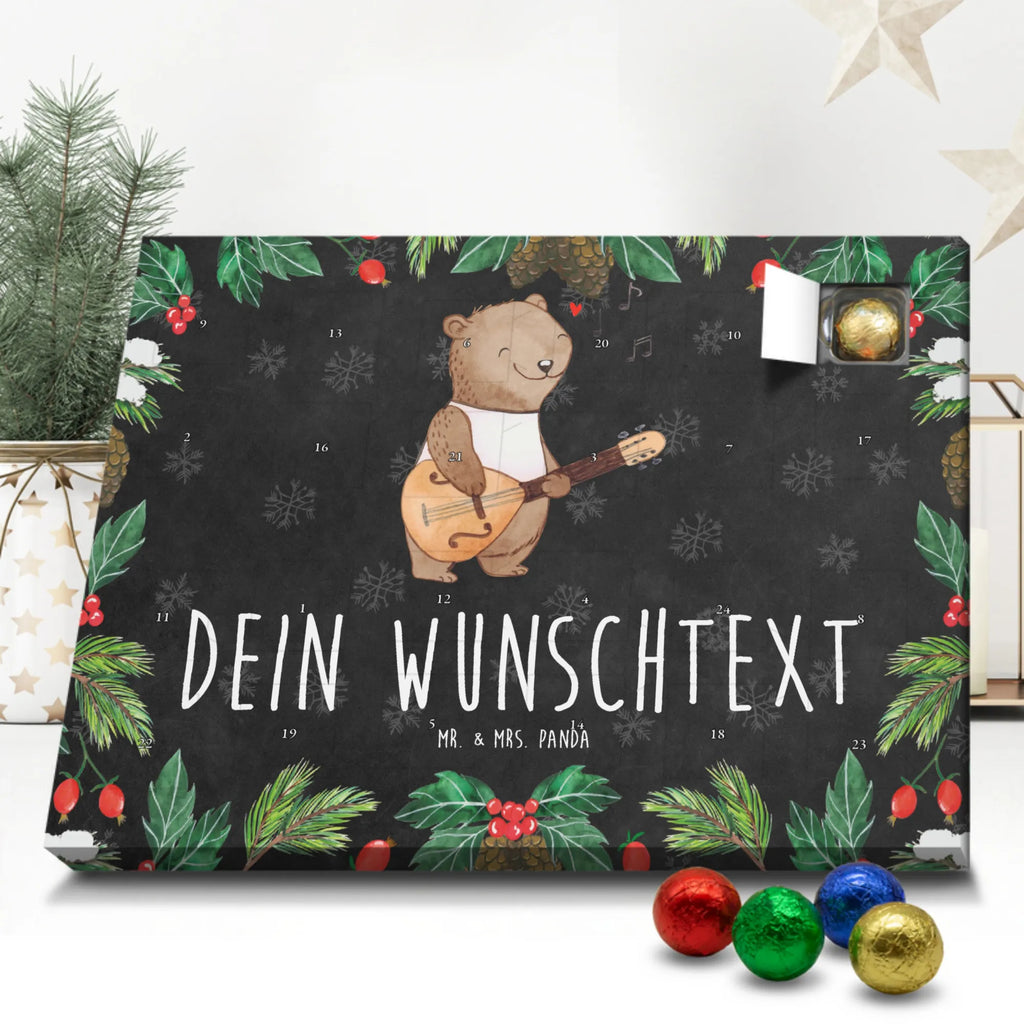 Adventskalender mit Namen Bär Mandoline Personalisierter Adventskalender, Adventskalender mit Namen, Musikliebhaber, Instrumente, Geschenke Musiker, Saiteninstrument, Bär, Zupfinstrument, Barock, Mandoline, Klassik