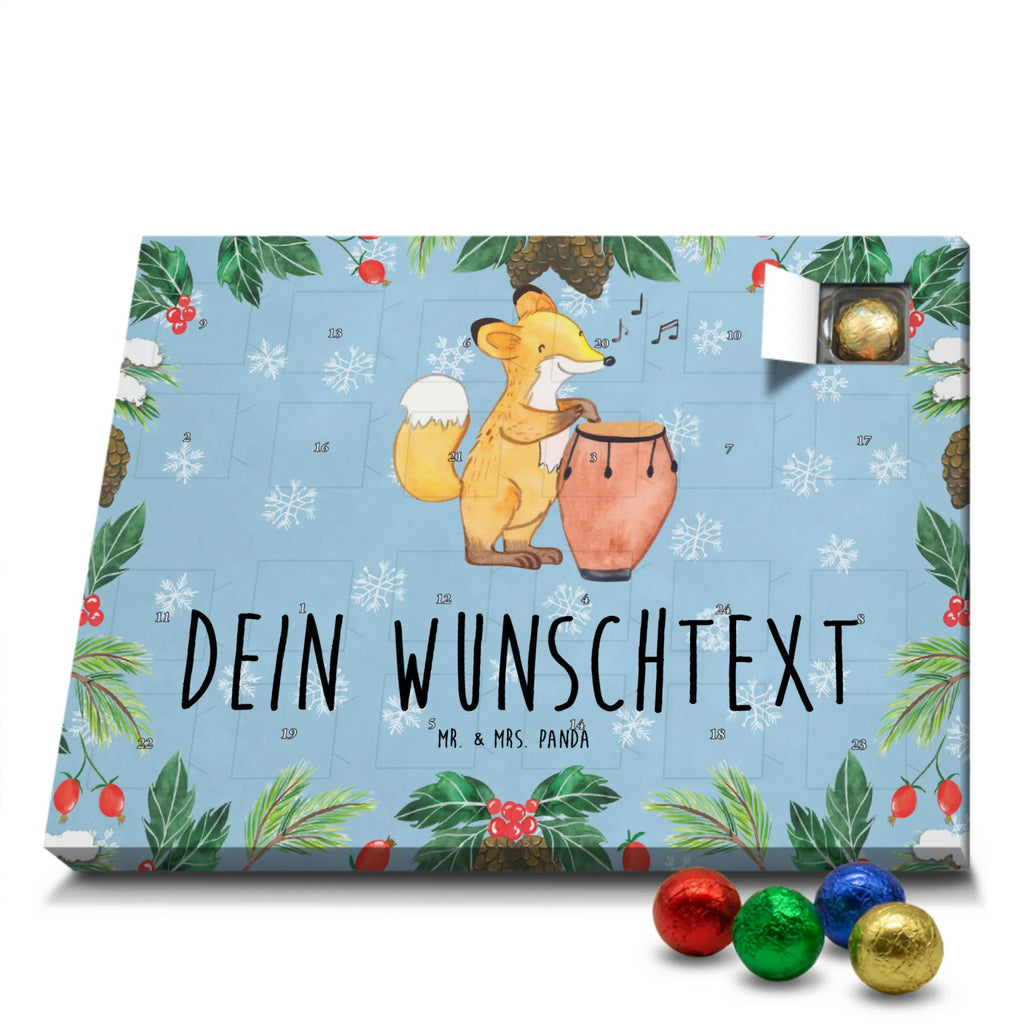 Adventskalender mit Namen Fuchs Congas Adventskalender mit Namen, Personalisierter Adventskalender, Musikliebhaber, Geschenke Musiker, Instrumente, Tanzmusik, Rhythmus, Trommel, Congas, Fuchs