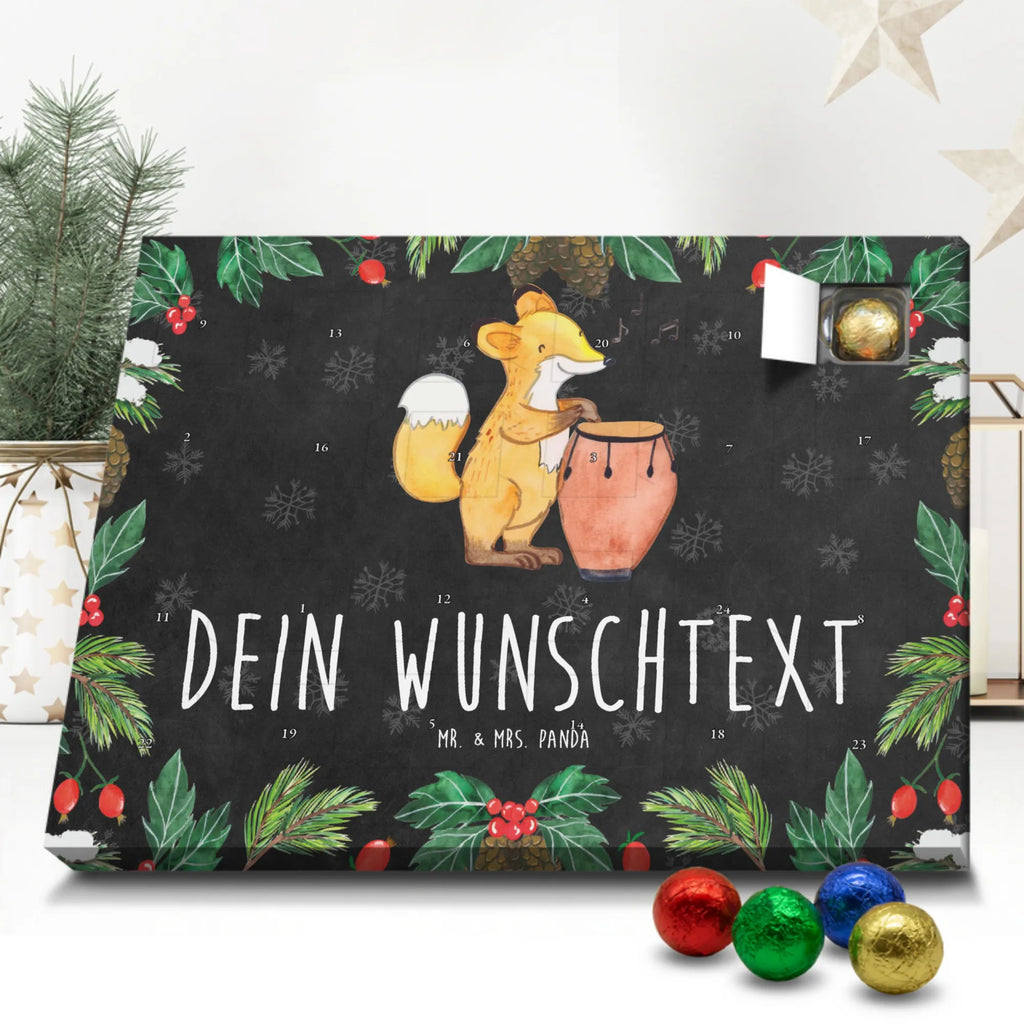 Adventskalender mit Namen Fuchs Congas Adventskalender mit Namen, Personalisierter Adventskalender, Musikliebhaber, Geschenke Musiker, Instrumente, Tanzmusik, Rhythmus, Trommel, Congas, Fuchs