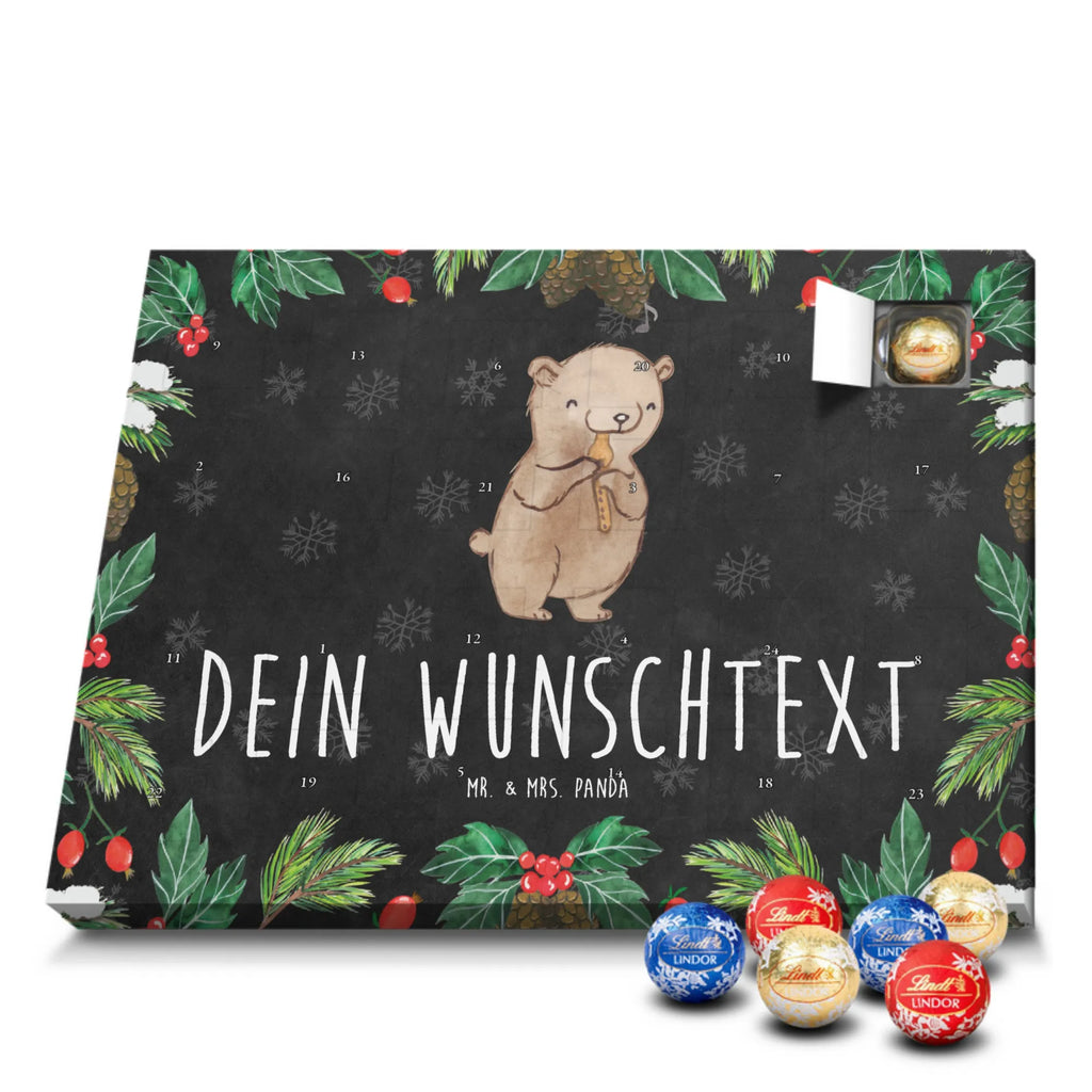 Personalisierter Schoko Adventskalender Bär Blockflöte Personalisierter Adventskalender, Adventskalender mit Namen, Geschenke Musiker, Musikliebhaber, Instrumente, Blasinstrument, Ensemble, Blockflöte, Früherziehung, Bär, Flöte