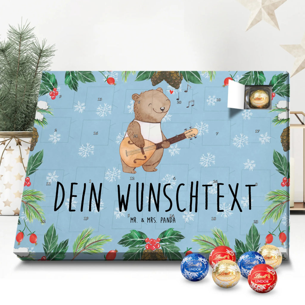 Adventskalender mit Namen Bär Mandoline Personalisierter Adventskalender, Adventskalender mit Namen, Musikliebhaber, Instrumente, Geschenke Musiker, Saiteninstrument, Bär, Zupfinstrument, Barock, Mandoline, Klassik