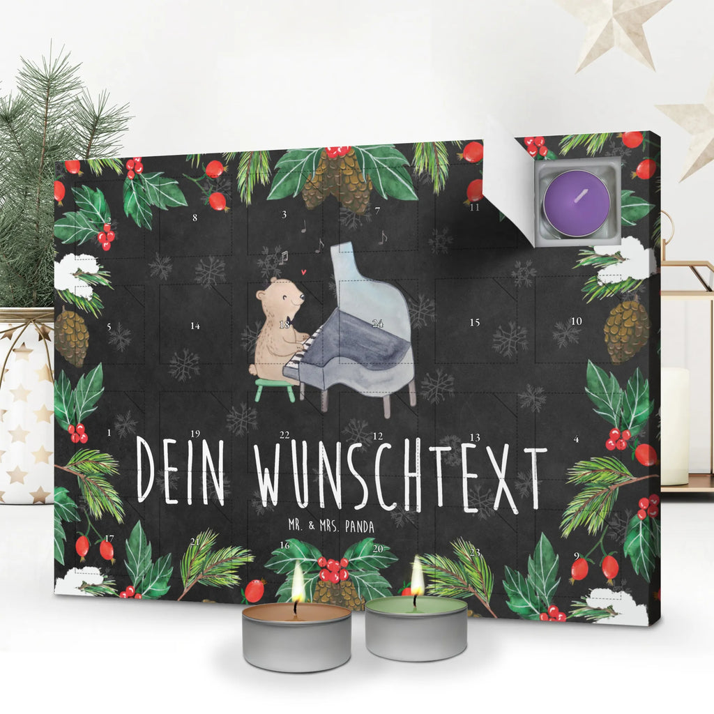 Personalisierter Duftkerzen Adventskalender Bär Klavier Personalisierter Duftkerzen Adventskalender, Instrumente, Geschenke Musiker, Musikliebhaber, Klassik, Bär, Flügel, Konzert, Klavier, Pianist