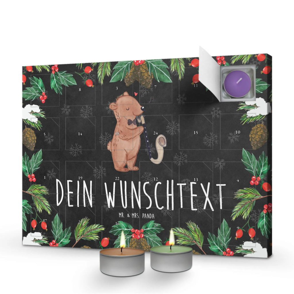 Personalisierter Duftkerzen Adventskalender Bär Bassethorn Personalisierter Duftkerzen Adventskalender, Instrumente, Geschenke Musiker, Musikliebhaber, Orchester, Klarinette, Holzblasinstrument, Bassethorn, Bass, Bär