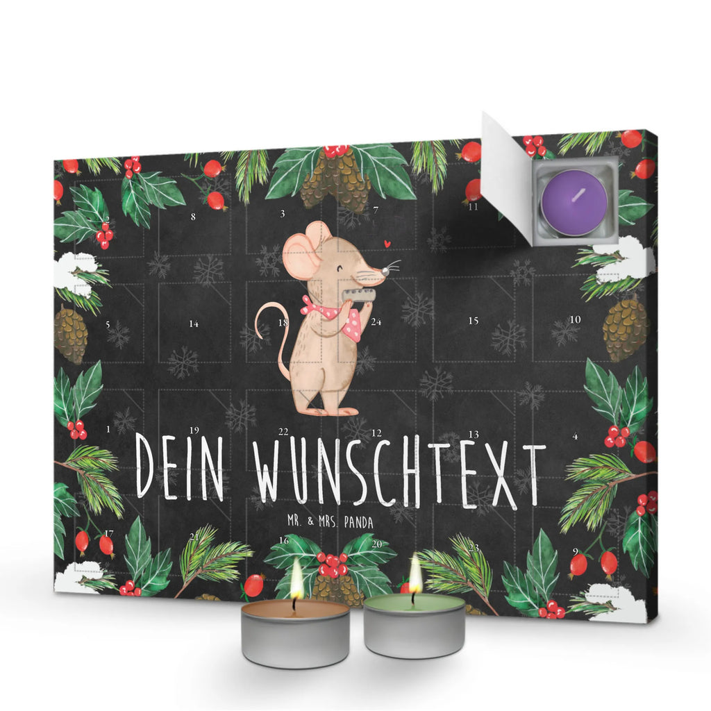  Mouse harmonica Personalisierter Duftkerzen Adventskalender, Instrumente, Geschenke Musiker, Musikliebhaber, Maus, Lagerfeuer, Mundharmonika, Gesang