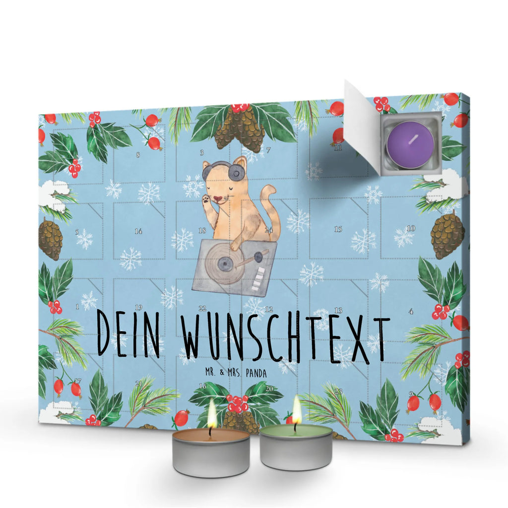 Personalisierter Duftkerzen Adventskalender Katze DJ Personalisierter Duftkerzen Adventskalender, Instrumente, Geschenke Musiker, Musikliebhaber, Feiern, Disko, DJ, Club, Katze, Tanzen