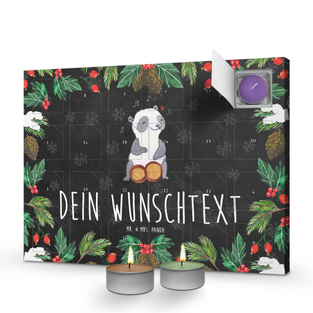 Personalisierter Duftkerzen Adventskalender Panda Bongos Personalisierter Duftkerzen Adventskalender, Instrumente, Geschenke Musiker, Musikliebhaber, Trommel, Kuba, Panda, Bongo, Rhythmus