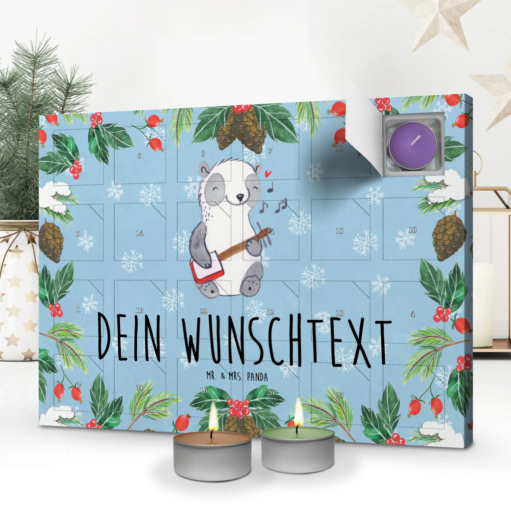 Personalisierter Duftkerzen Adventskalender Panda Shamisen Personalisierter Duftkerzen Adventskalender, Instrumente, Geschenke Musiker, Musikliebhaber, Shamisen, Laute, Panda, Traditionsmusik, China