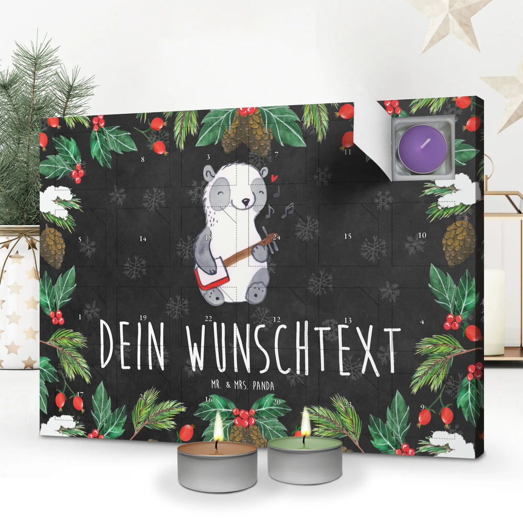 Personalisierter Duftkerzen Adventskalender Panda Shamisen Personalisierter Duftkerzen Adventskalender, Instrumente, Geschenke Musiker, Musikliebhaber, Shamisen, Laute, Panda, Traditionsmusik, China
