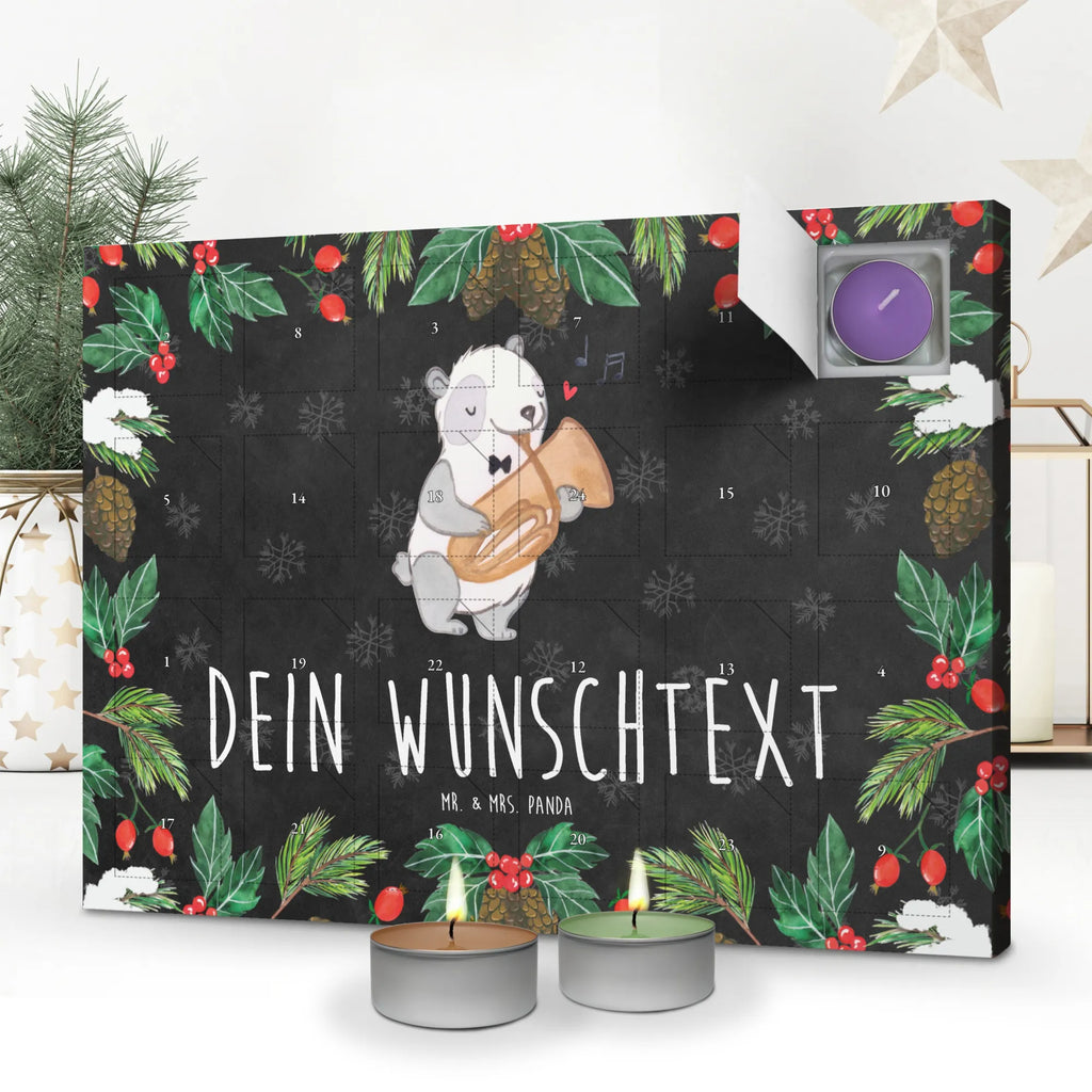 Personalisierter Duftkerzen Adventskalender Panda Tenorhorn Personalisierter Duftkerzen Adventskalender, Instrumente, Geschenke Musiker, Musikliebhaber, Orchester, Blechblasinstrument, Tenorhorn, Panda, Flügelhorn, Horn, Ventil