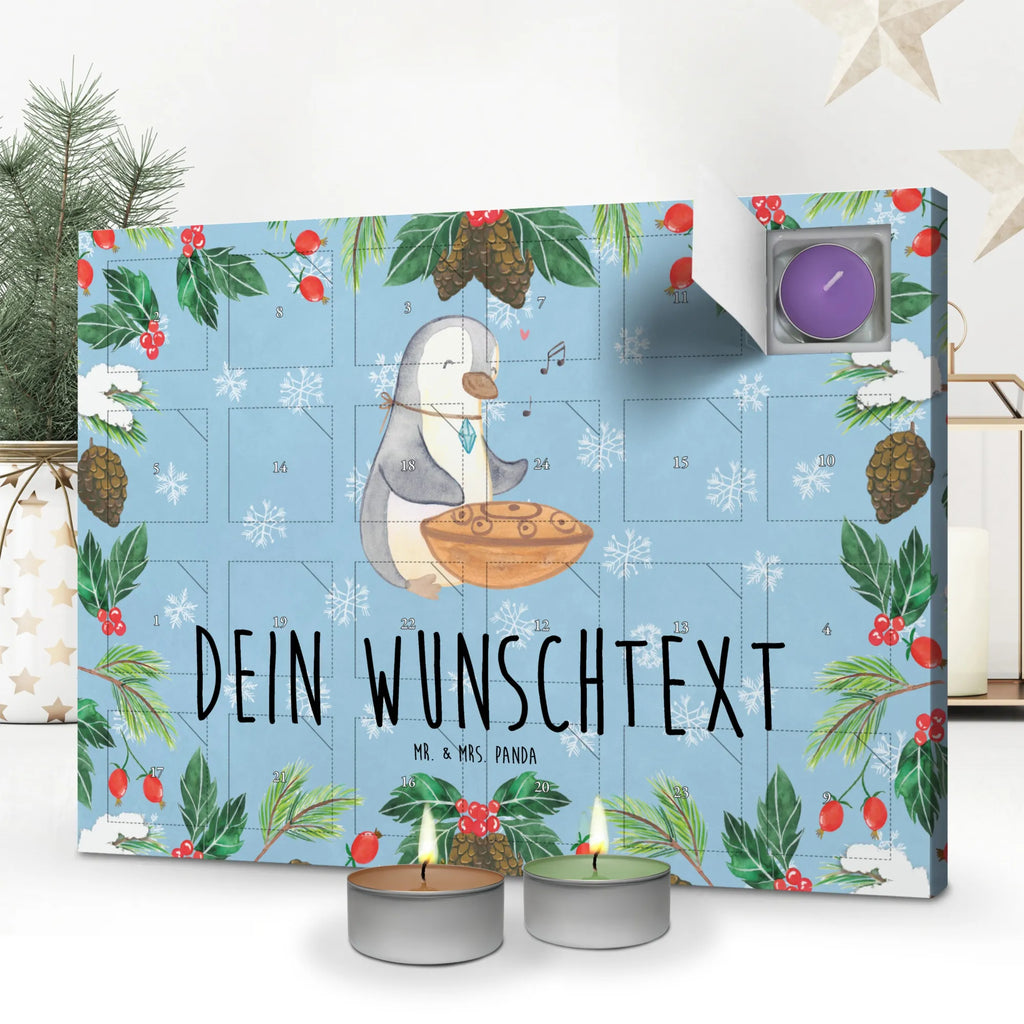 Personalisierter Duftkerzen Adventskalender Pinguin Handpan Personalisierter Duftkerzen Adventskalender, Instrumente, Geschenke Musiker, Musikliebhaber, Stahltrommel, Handpan, Pinguin, Steel Pan