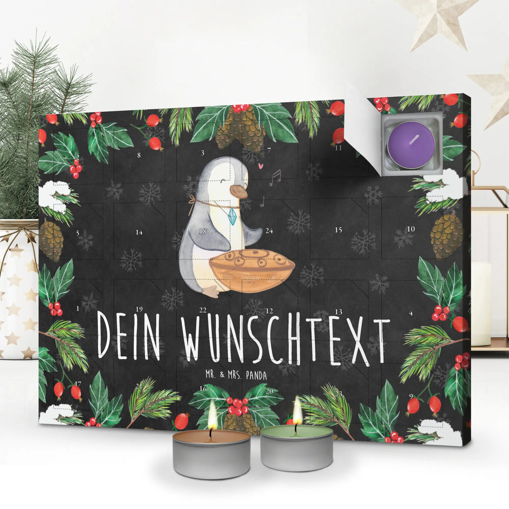 Personalisierter Duftkerzen Adventskalender Pinguin Handpan Personalisierter Duftkerzen Adventskalender, Instrumente, Geschenke Musiker, Musikliebhaber, Stahltrommel, Handpan, Pinguin, Steel Pan