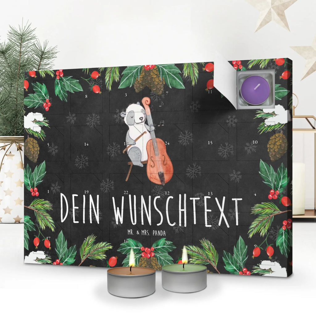  Panda kontrabas Personalisierter Duftkerzen Adventskalender, Instrumente, Geschenke Musiker, Musikliebhaber, Ensemble, Kontrabass, Klassik, Orchester, Streicher, Bassinstrument, Panda
