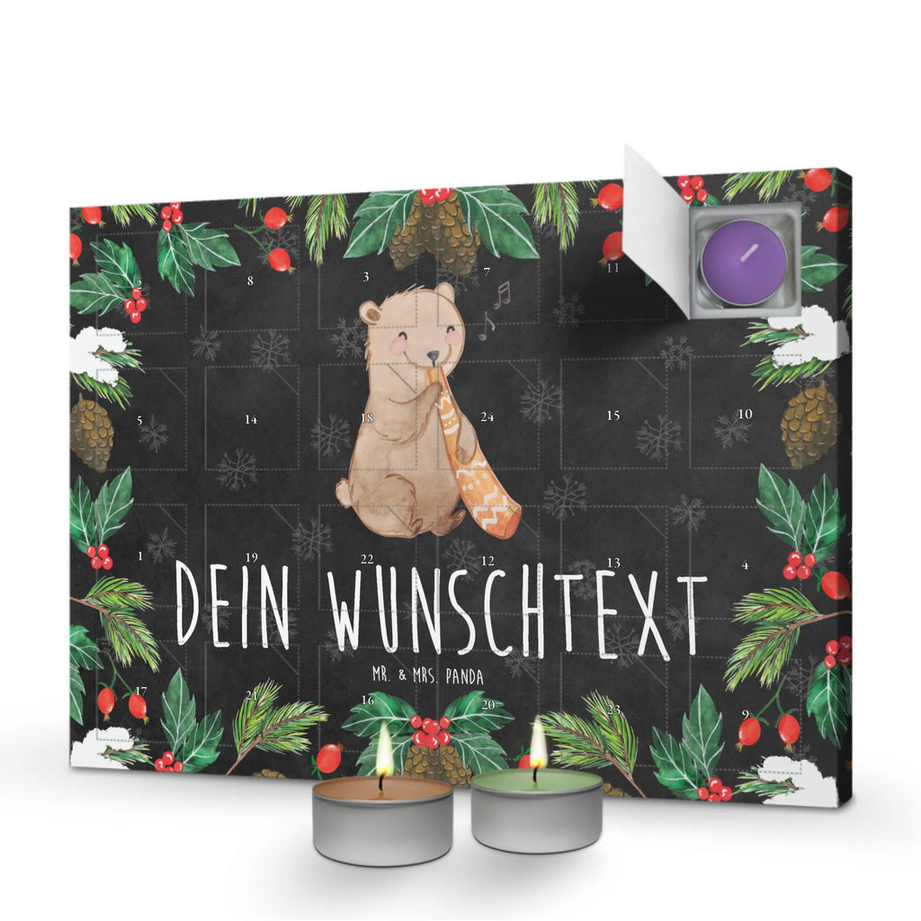  Bear Didgeridoo Personalisierter Duftkerzen Adventskalender, Instrumente, Geschenke Musiker, Musikliebhaber, Pfeife, Australien, Aborigines, Blasinstrument, Bär