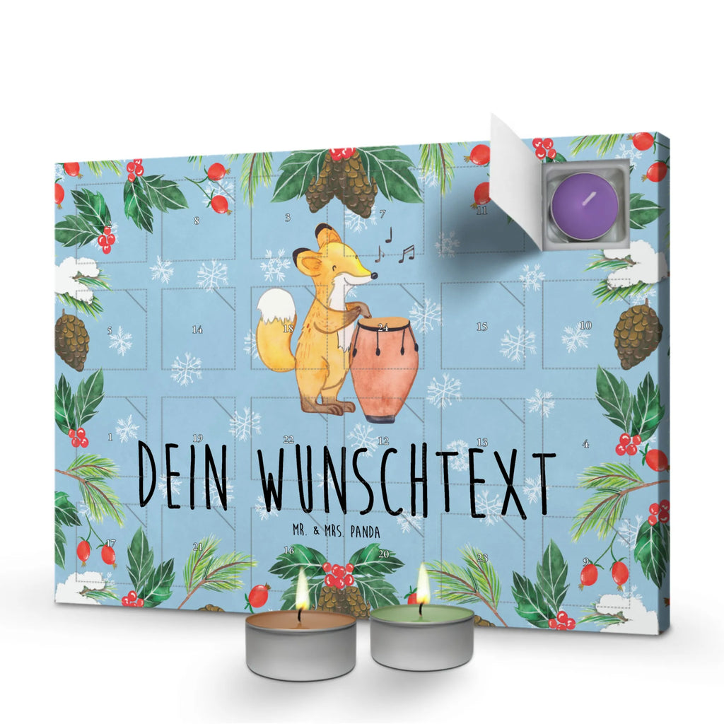  lis kongi Personalisierter Duftkerzen Adventskalender, Instrumente, Geschenke Musiker, Musikliebhaber, Tanzmusik, Trommel, Fuchs, Congas, Rhythmus