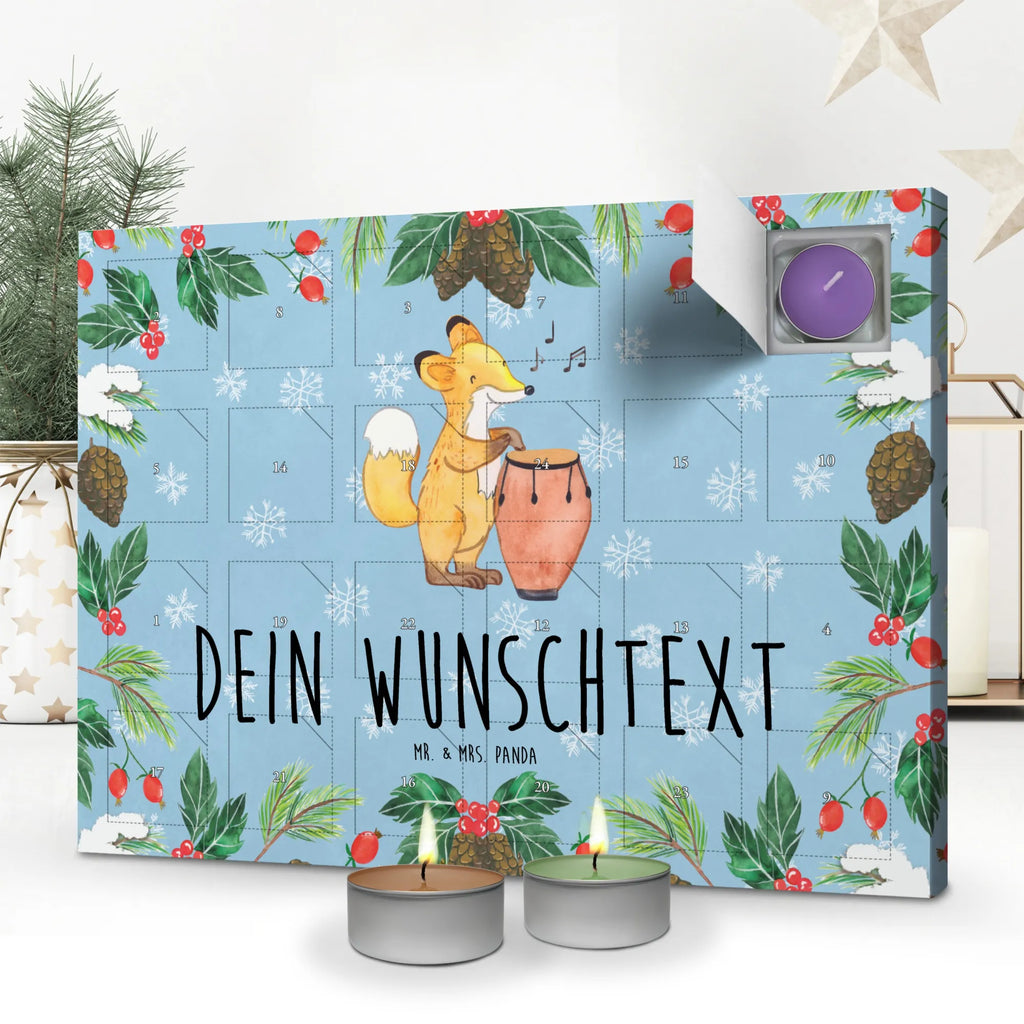  lis kongi Personalisierter Duftkerzen Adventskalender, Instrumente, Geschenke Musiker, Musikliebhaber, Tanzmusik, Trommel, Fuchs, Congas, Rhythmus