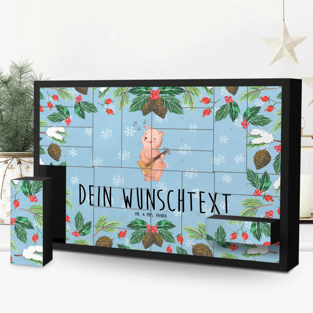 Personalisierter Befüllbarer Adventskalender Bär Balalaika Adventskalender Zum Selbst Befüllen, Befüllbarer Adventskalender, Instrumente, Geschenke Musiker, Musikliebhaber, Laute, Balalaika, Bär, Saiteninstrument, Zupfinstrument