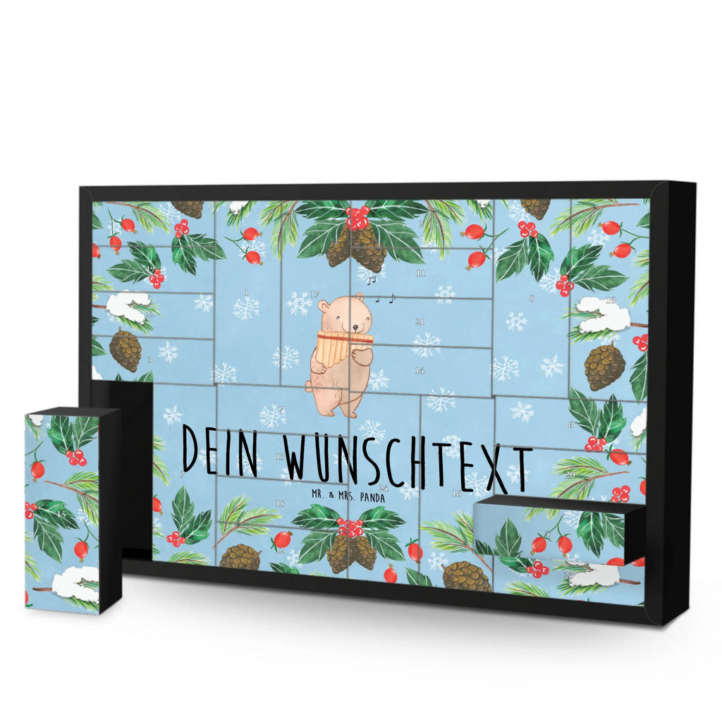 Personalisierter Befüllbarer Adventskalender Bär Panflöte Befüllbarer Adventskalender, Adventskalender Zum Selbst Befüllen, Instrumente, Geschenke Musiker, Musikliebhaber, Panflöte, Pan, Bär, Blasinstrument, Flöte