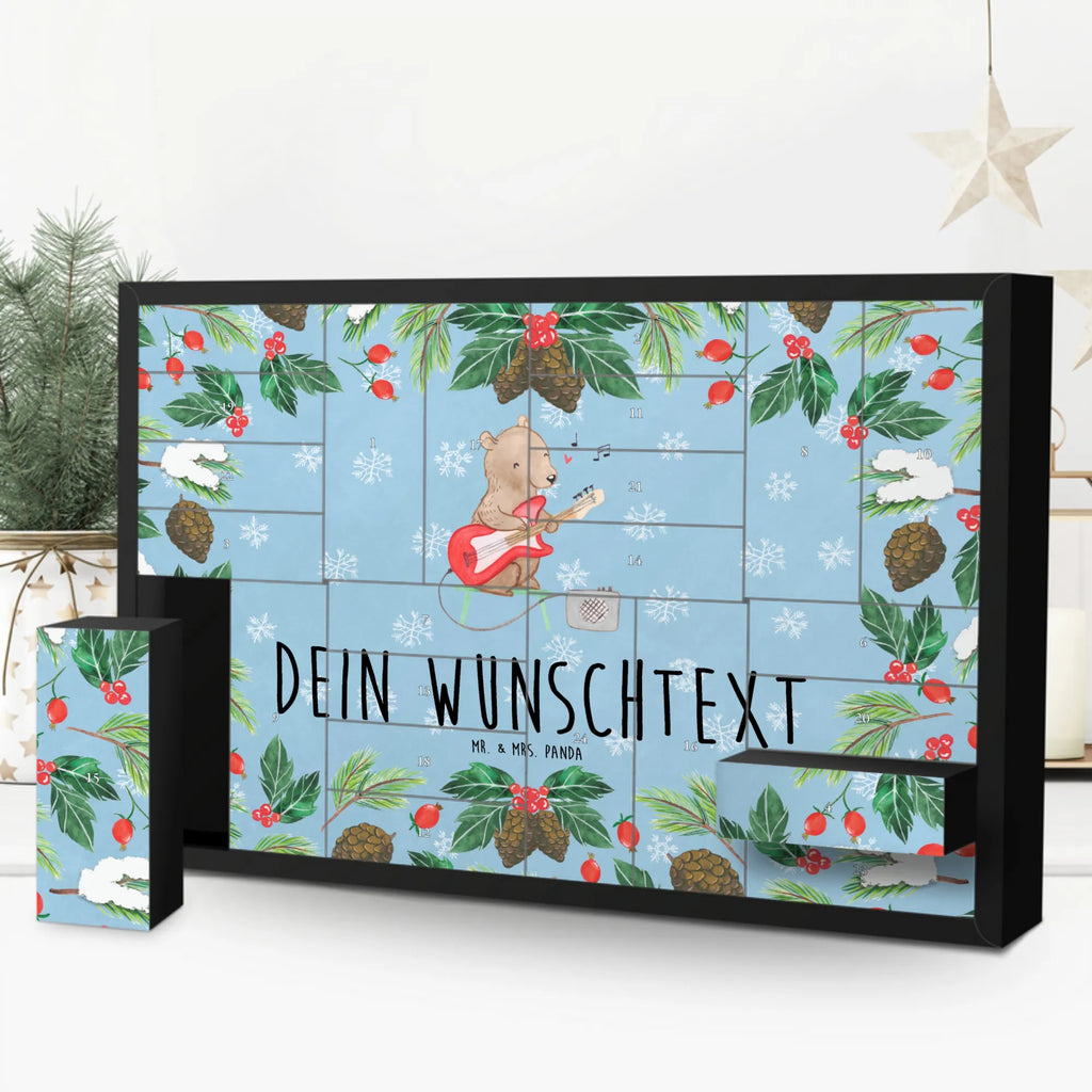  Niedźwiedź e-gitara Befüllbarer Adventskalender, Adventskalender Zum Selbst Befüllen, Instrumente, Geschenke Musiker, Musikliebhaber, Bär, Verstärker, Solo, E-Gitarre, Gitarre, Band