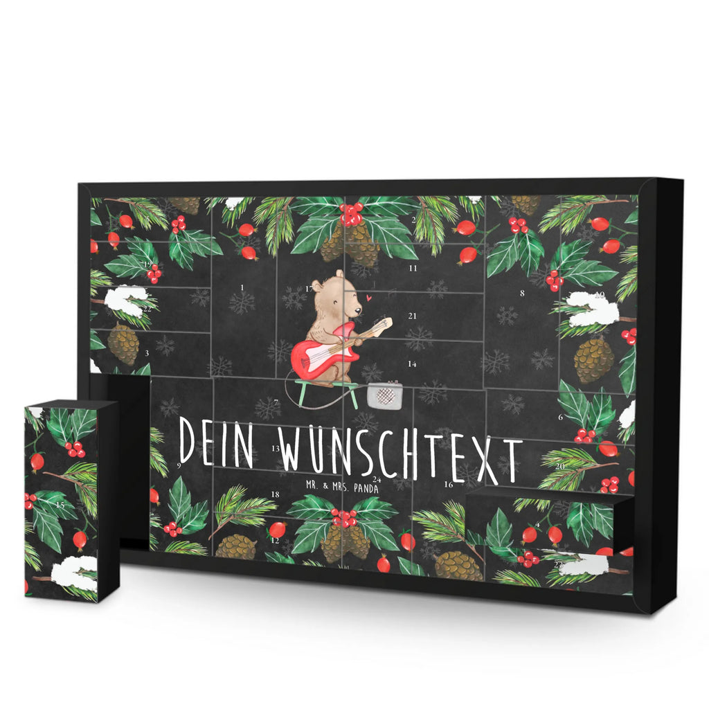  Niedźwiedź e-gitara Befüllbarer Adventskalender, Adventskalender Zum Selbst Befüllen, Instrumente, Geschenke Musiker, Musikliebhaber, Bär, Verstärker, Solo, E-Gitarre, Gitarre, Band