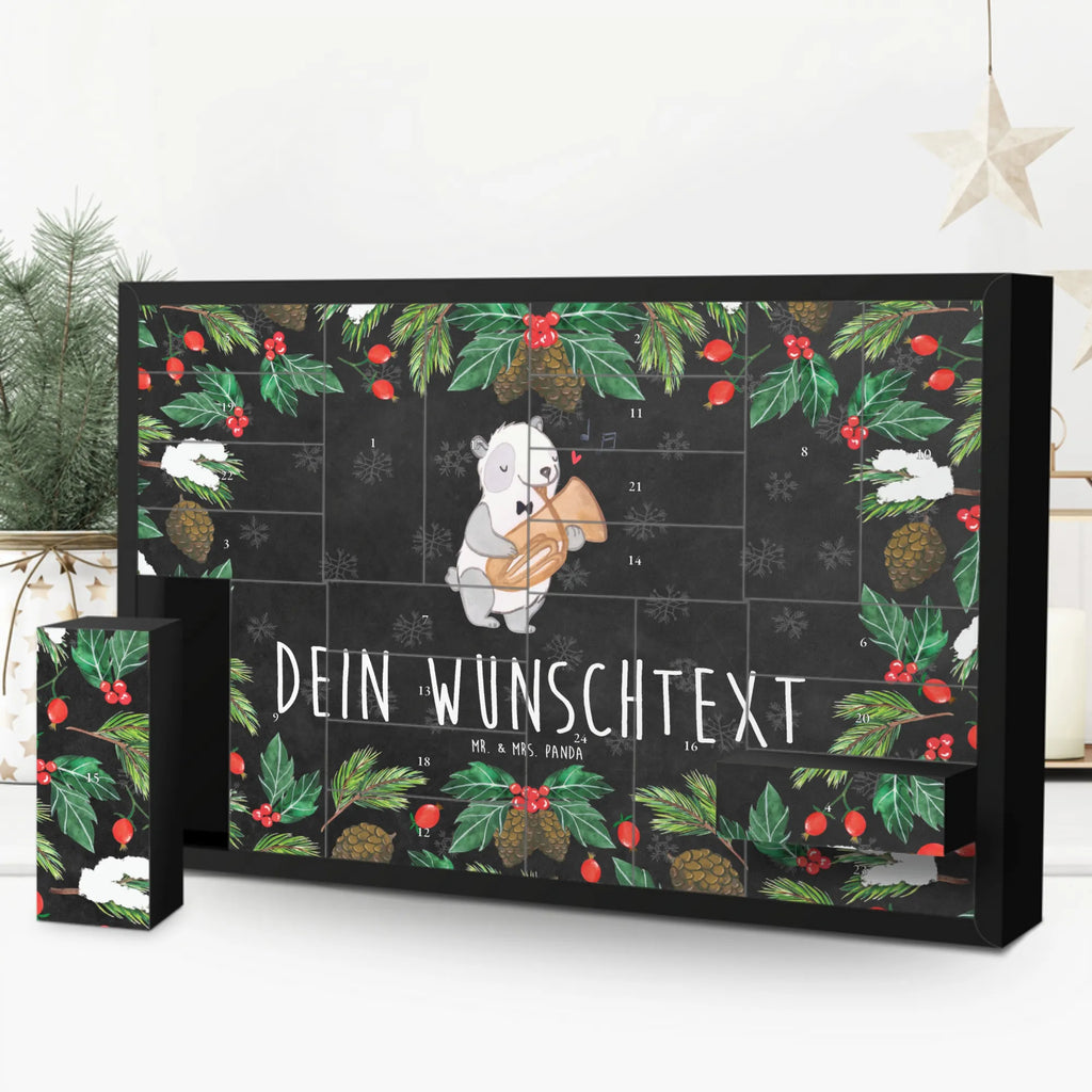 Panda waltornia tenorowa Adventskalender Zum Selbst Befüllen, Befüllbarer Adventskalender, Instrumente, Geschenke Musiker, Musikliebhaber, Flügelhorn, Ventil, Panda, Orchester, Horn, Tenorhorn, Blechblasinstrument