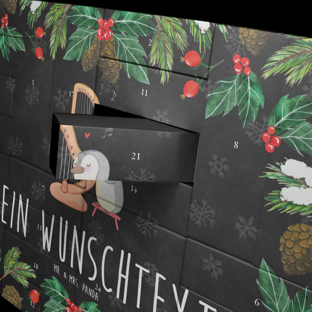 Personalisierter Befüllbarer Adventskalender Pinguin Harfe Befüllbarer Adventskalender, Adventskalender Zum Selbst Befüllen, Instrumente, Geschenke Musiker, Musikliebhaber, Pinguin, Zupfinstrument, Saiteninstrument, Konzertharfe, Harfe, Hochzeit, Klassik