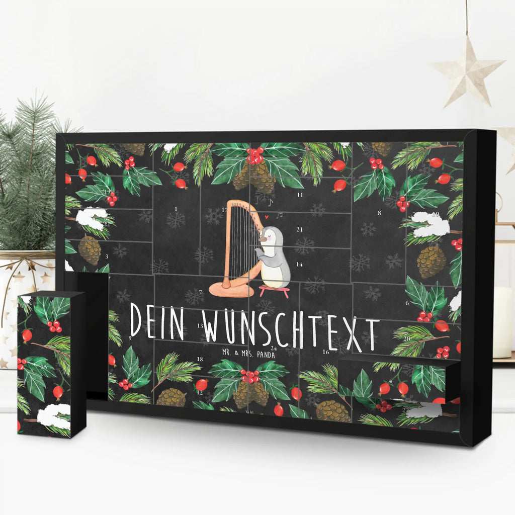 Personalisierter Befüllbarer Adventskalender Pinguin Harfe Befüllbarer Adventskalender, Adventskalender Zum Selbst Befüllen, Instrumente, Geschenke Musiker, Musikliebhaber, Pinguin, Zupfinstrument, Saiteninstrument, Konzertharfe, Harfe, Hochzeit, Klassik