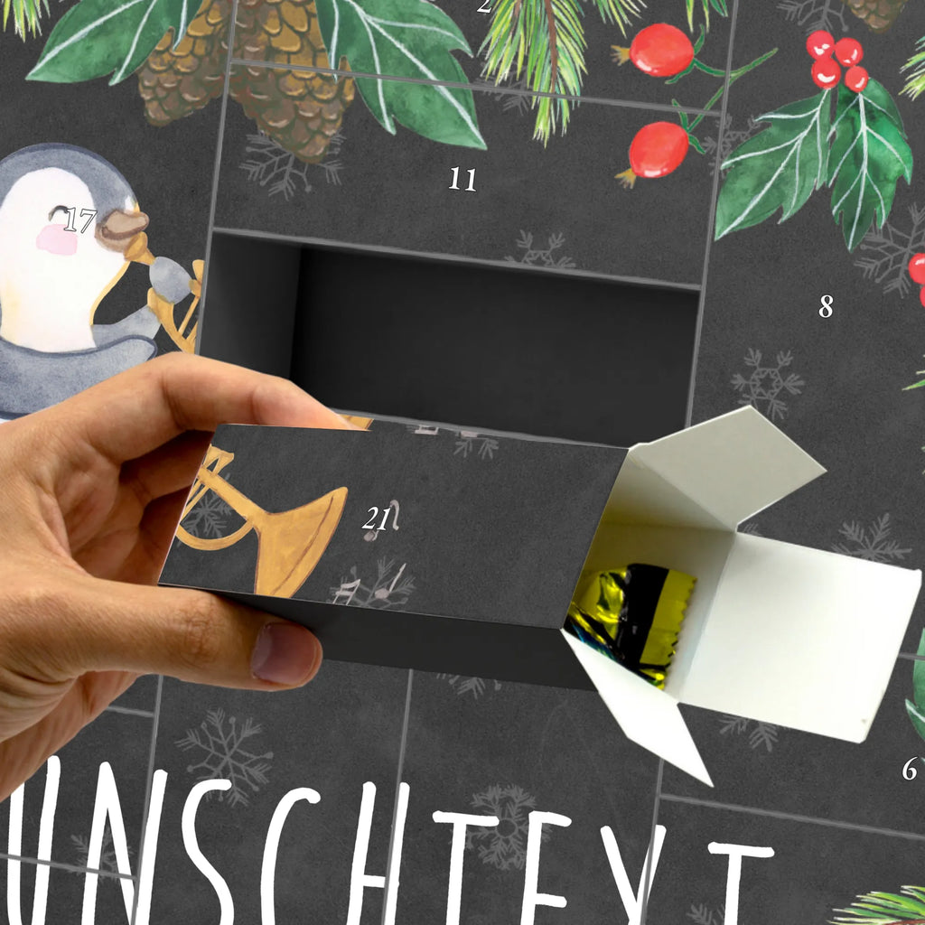 Personalisierter Befüllbarer Adventskalender Pinguin Posaune Befüllbarer Adventskalender, Adventskalender Zum Selbst Befüllen, Instrumente, Geschenke Musiker, Musikliebhaber, Bigband, Pinguin, Blechblasinstrument, Orchester, Klassik, Jazz, Posaune
