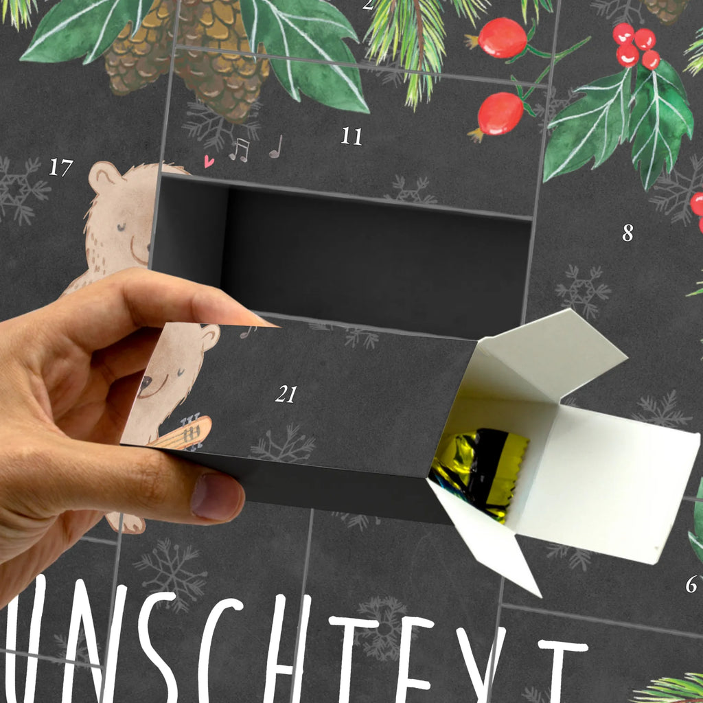  niedźwiedź Gitara Befüllbarer Adventskalender, Adventskalender Zum Selbst Befüllen, Instrumente, Geschenke Musiker, Musikliebhaber, Ensemble, Bär, Gitarre, Lagerfeuer, Akustik, Gesang
