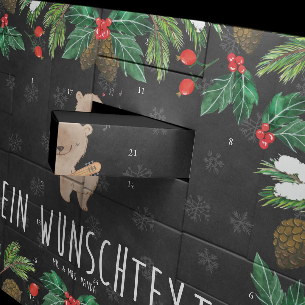  niedźwiedź Gitara Befüllbarer Adventskalender, Adventskalender Zum Selbst Befüllen, Instrumente, Geschenke Musiker, Musikliebhaber, Ensemble, Bär, Gitarre, Lagerfeuer, Akustik, Gesang