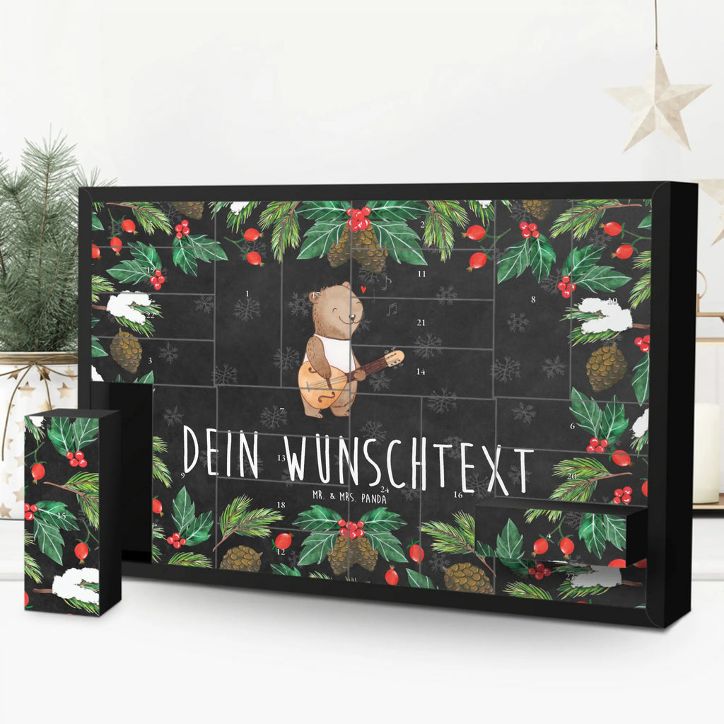 Personalisierter Befüllbarer Adventskalender Bär Mandoline Befüllbarer Adventskalender, Adventskalender Zum Selbst Befüllen, Instrumente, Geschenke Musiker, Musikliebhaber, Barock, Zupfinstrument, Bär, Klassik, Saiteninstrument, Mandoline