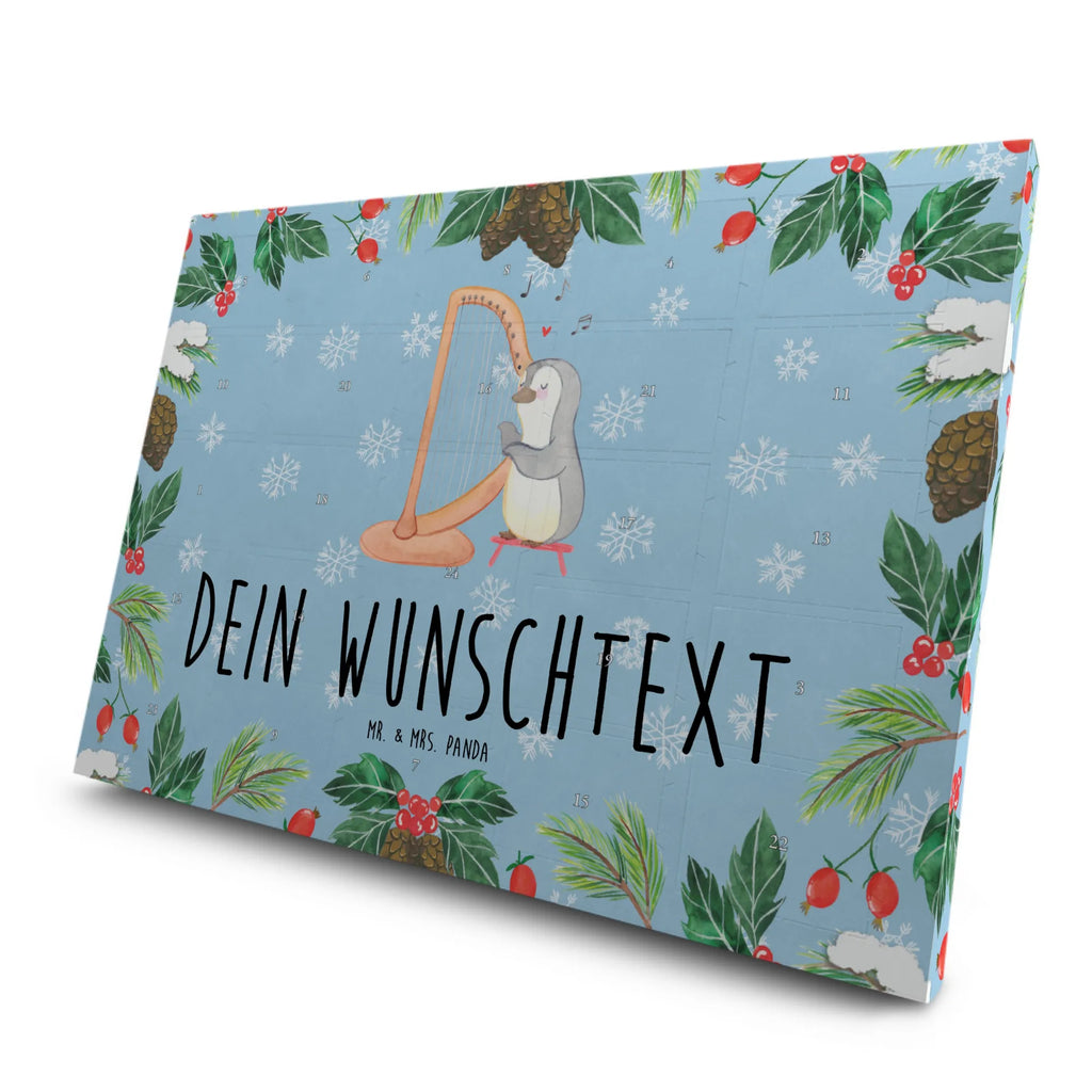 Penguin Harp Personalisierter Tee Adventskalender, Instrumente, Geschenke Musiker, Musikliebhaber, Harfe, Zupfinstrument, Hochzeit, Klassik, Pinguin, Konzertharfe, Saiteninstrument