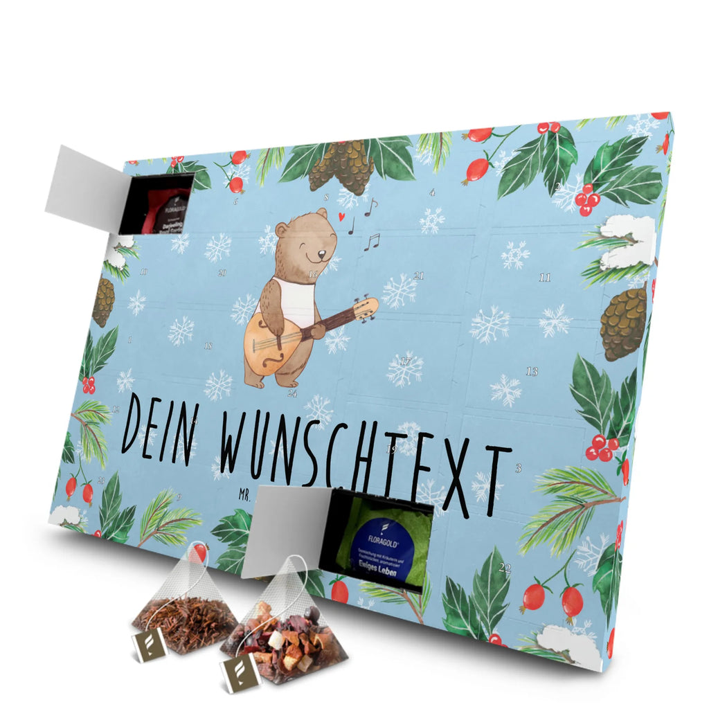 Personalisierter Tee Adventskalender Bär Mandoline Personalisierter Tee Adventskalender, Instrumente, Geschenke Musiker, Musikliebhaber, Saiteninstrument, Barock, Mandoline, Bär, Zupfinstrument, Klassik