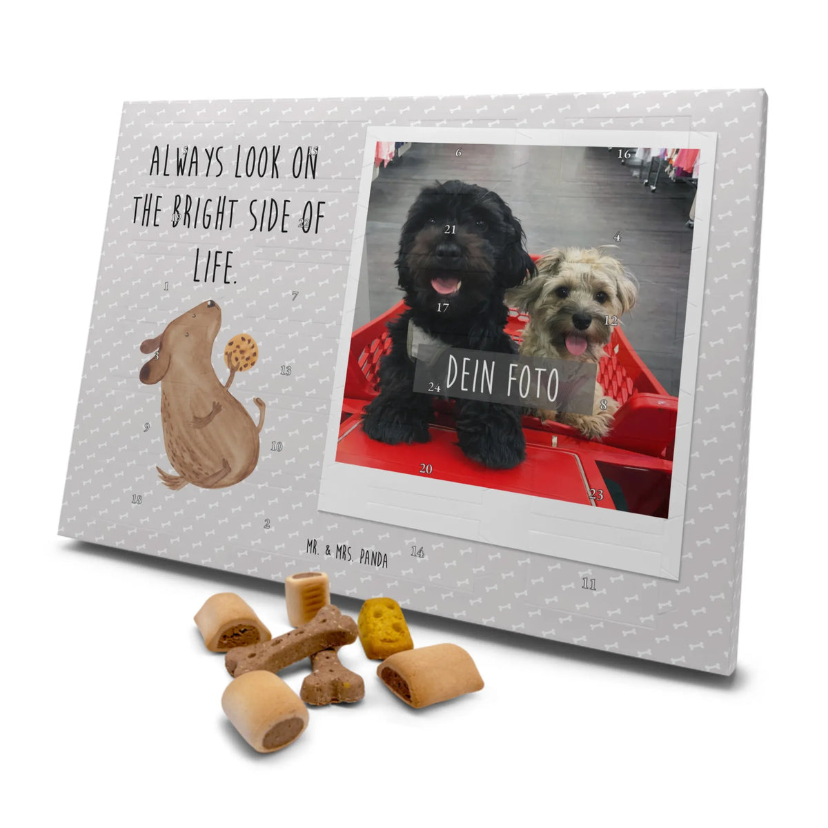  pies ciastko Foto-Weihnachtskalender Hund, Adventskalender Hund mit Foto, Hundeadventskalender mit Foto, Adventskalender mit Hundefoto, Personalisierter Foto-Adventskalender, Fotokalender Hund, Sprüche, Hund, Hunderasse, Hundebesitzer, Hundemotiv, Haustier, Tierliebhaber, Hundekekse, Hundesnacks, Leckerli, Hundeleckerli