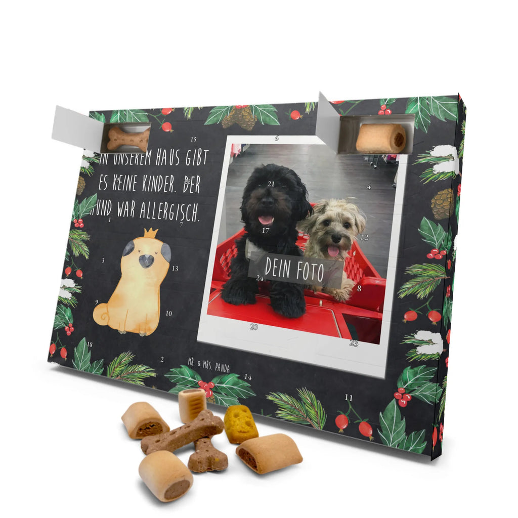 Personalisierter Hunde Foto Adventskalender Mops Krone Personalisierter Hunde Foto Adventskalender, Sprüche, Hund, Hunderasse, Hundebesitzer, Hundemotiv, Haustier, Tierliebhaber, Kinderlos, Hausregel, Hundebesitzer. Spruch, Lustig, Allergisch, Mops