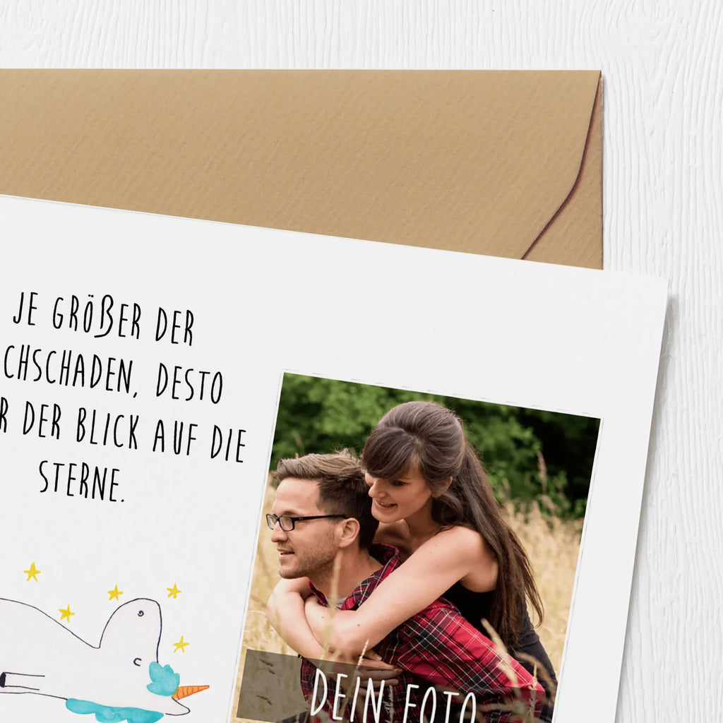 Personalisierte Foto Deluxe Karte Einhorn Sternenhimmel Personalisierte Foto Grußkarte, Einhorn, Einhörner, Einhorn Deko, Unicorn, Verrückt, Sternenhimmel, Dachschaden, Sterne