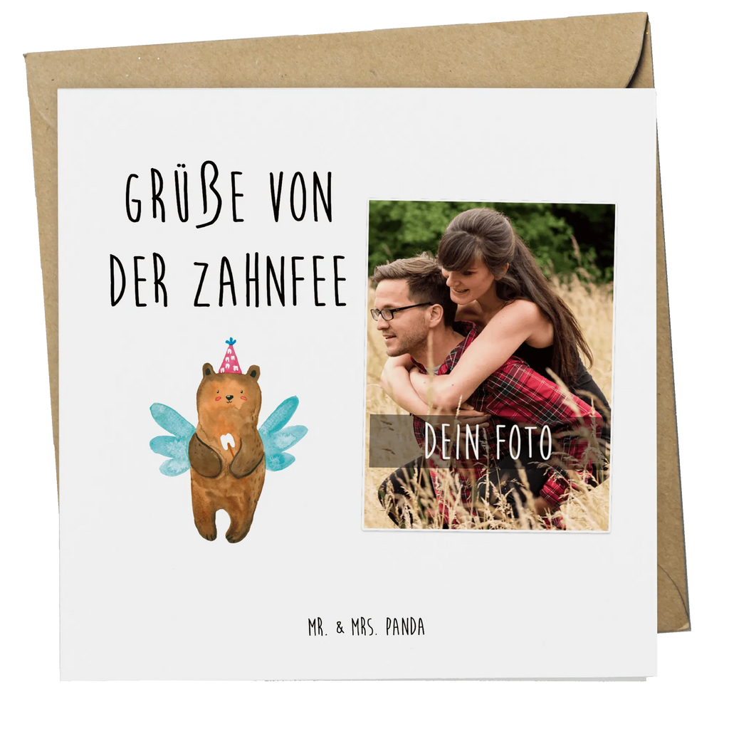 Personalized Photo Deluxe Card bear tooth fairy Personalisierte Foto Grußkarte, Bär, Teddy, Teddybär, Erster Zahn, Fee, Zahnfee, Milchzahn