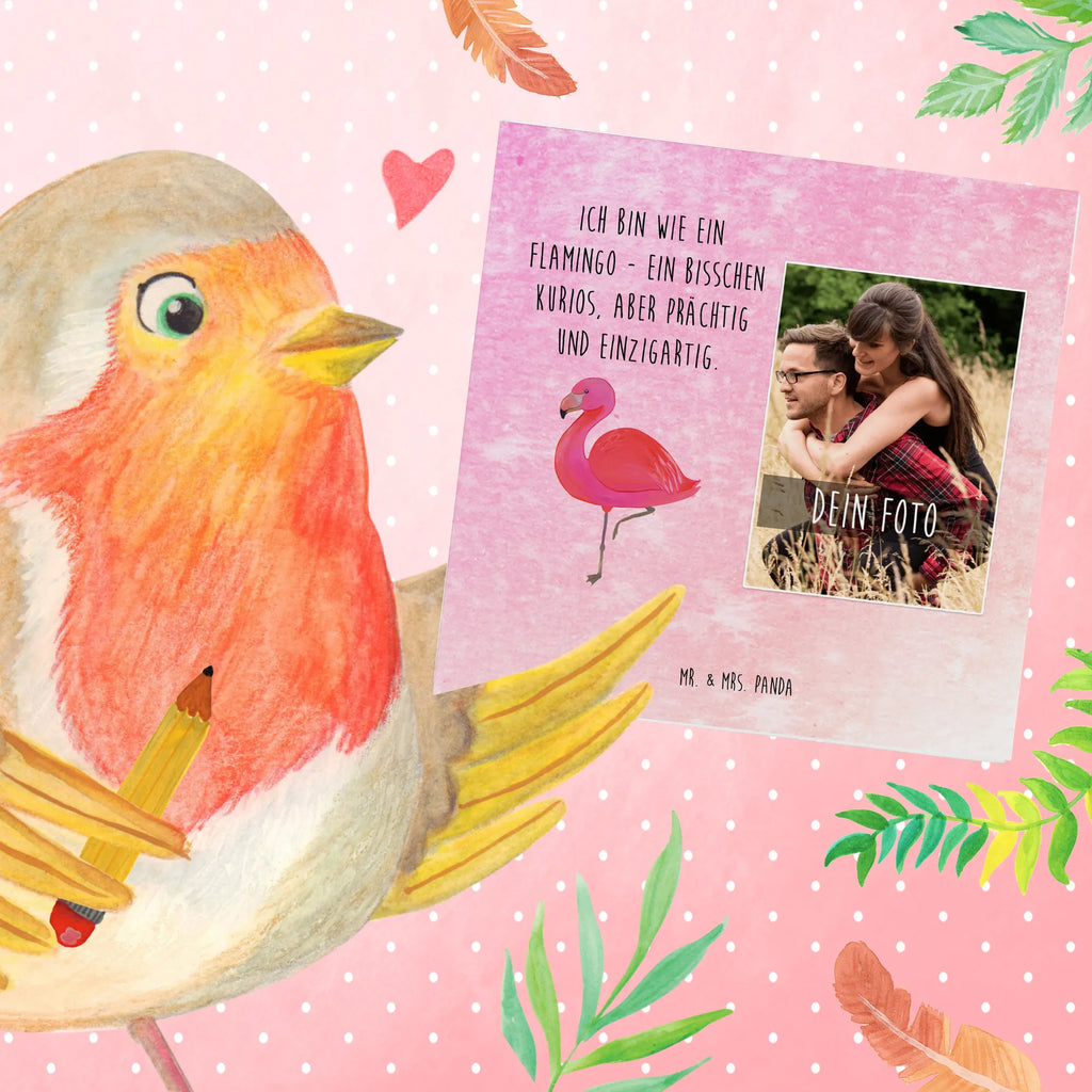 Personalisierte Foto Deluxe Karte Flamingo Classic Personalisierte Foto Grußkarte, Flamingo, Selbstliebe, Spruch, Freundinnen, Außenseiter, für mich, Tochter, Stolz, ich, Einzigartig, Geschwister, Freundin, Sohn