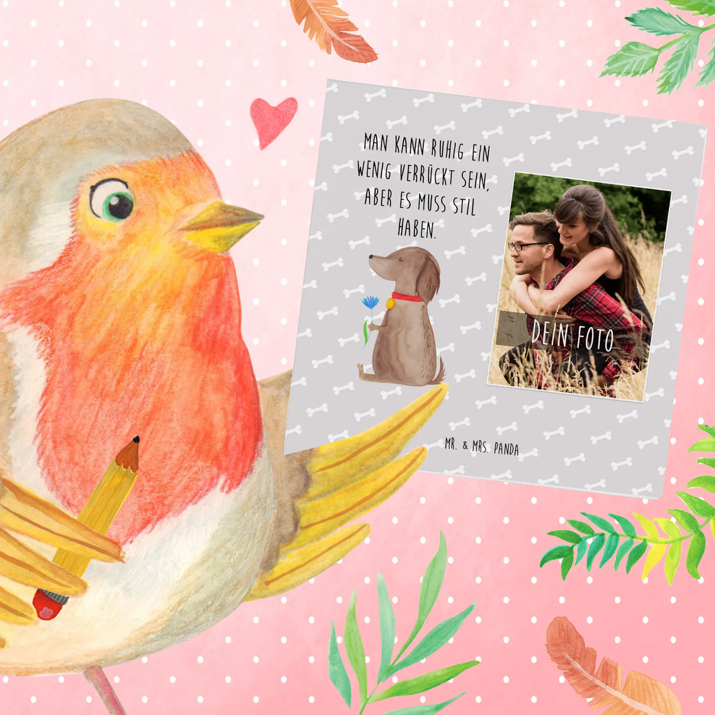 Personalized Photo Deluxe Card Dog flower Personalisierte Foto Grußkarte, Hund, Hundemotiv, Haustier, Hunderasse, Tierliebhaber, Hundebesitzer, Sprüche, Hunde, Frauchen, Hundeliebe